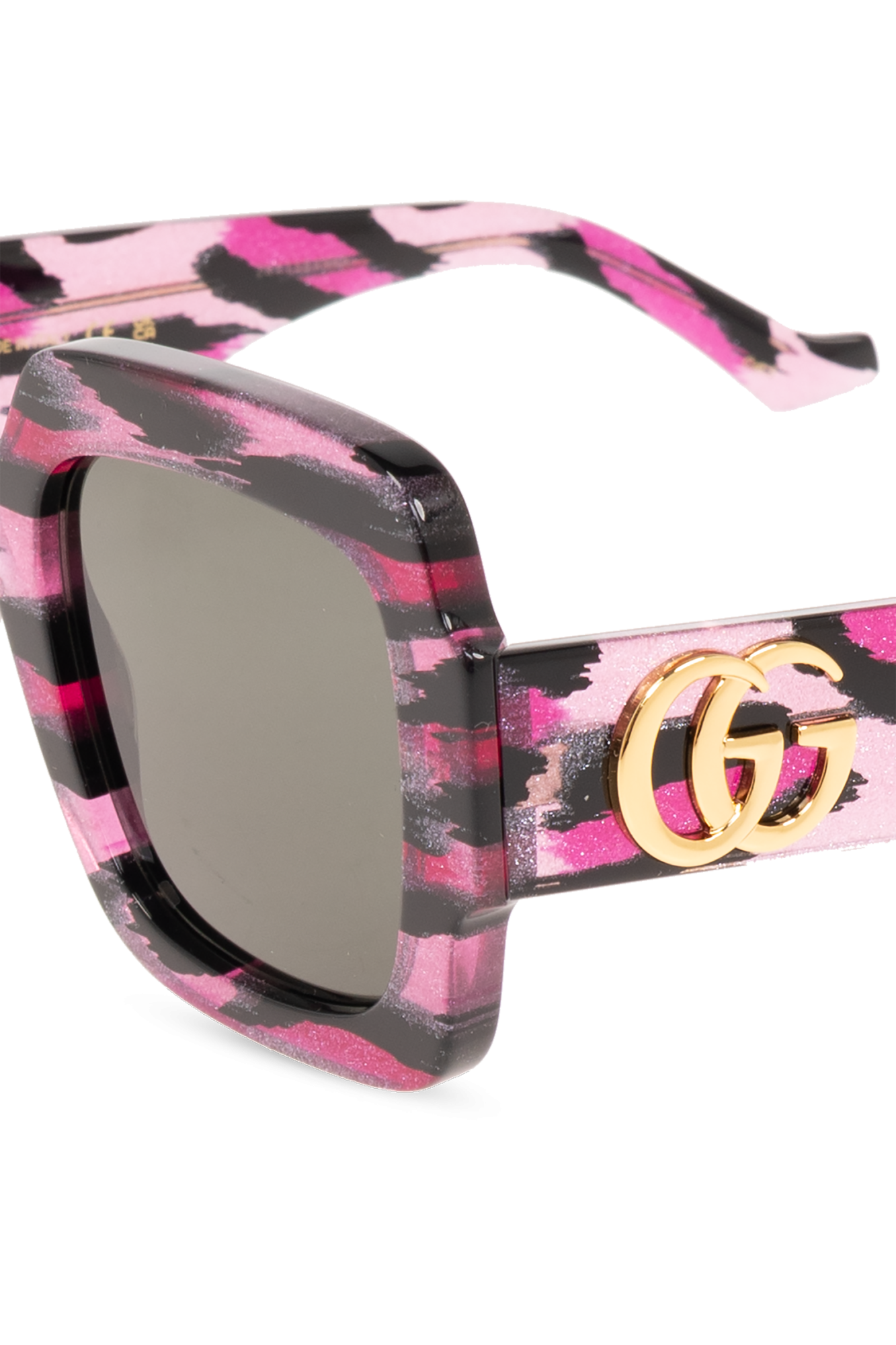 Gucci Oversized Frame shops Tinted Acetate Glitter Sunglasses in Pink